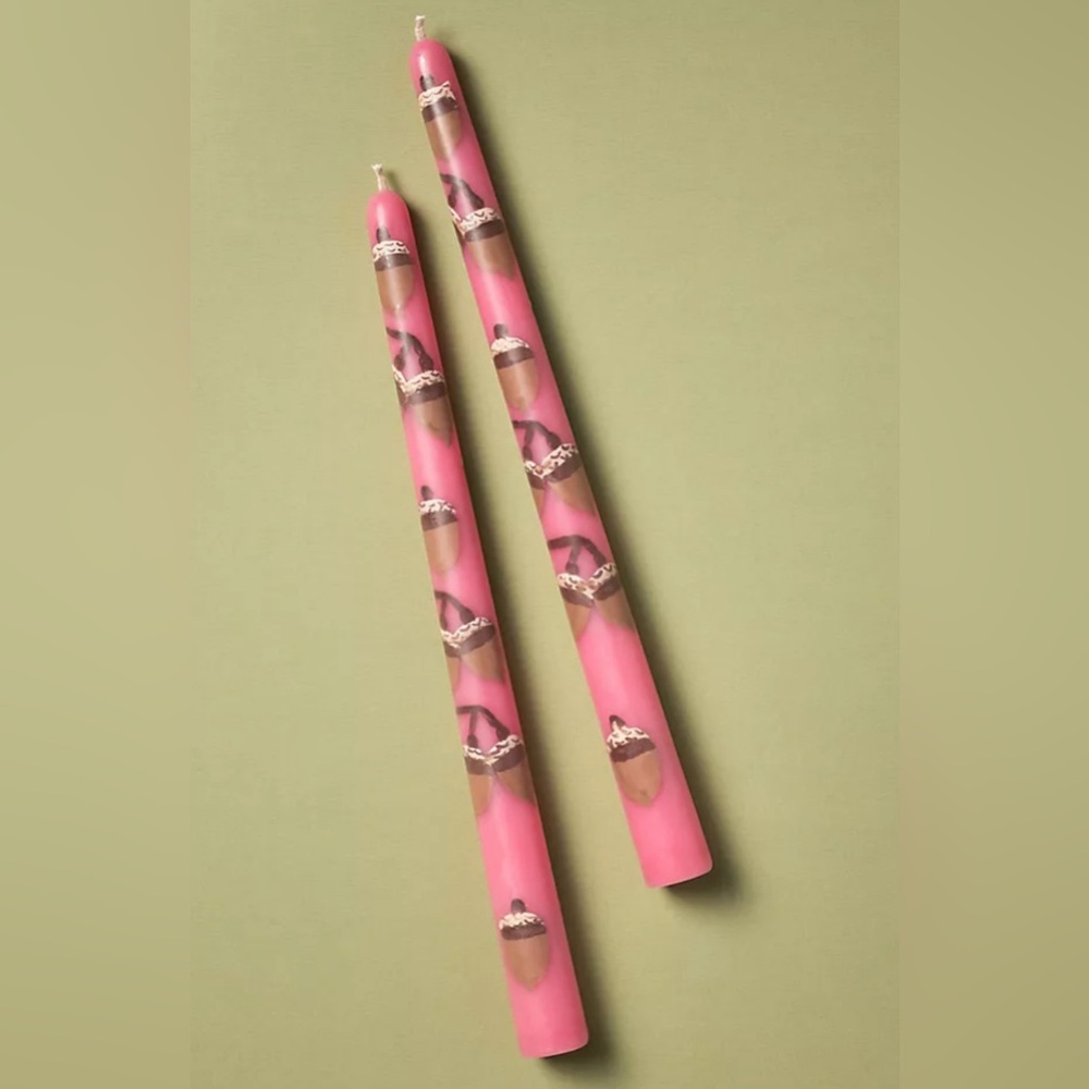 Anthropologie Forage Fall Icon Taper Candles Set of 2
